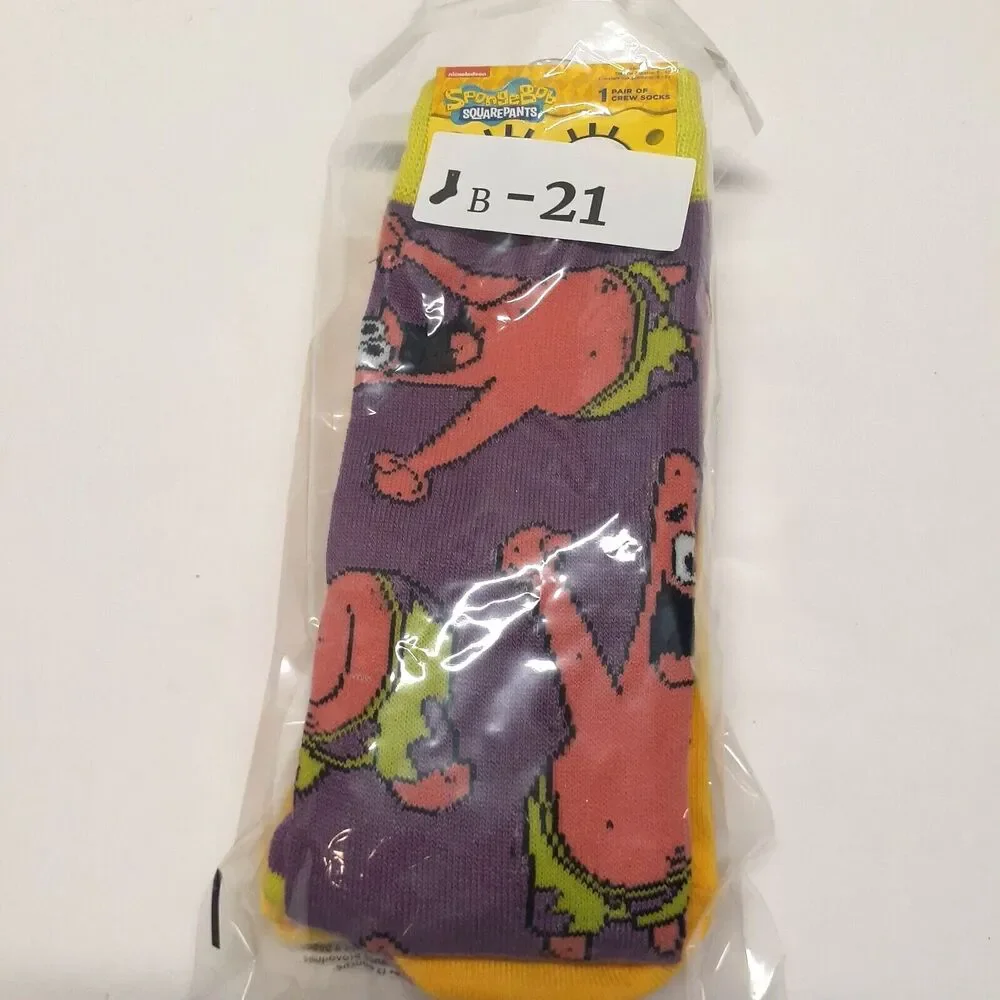 SpongeBob Square Pants Patrick 4-pair (2 Crew/2 Ankle) Womens Sz 9-13 Socks NWT